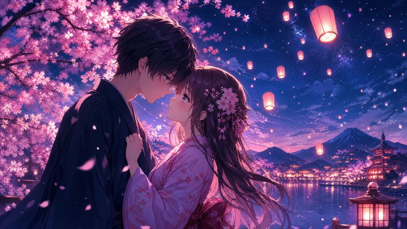 抖音揭秘动漫-【抖音揭秘动漫】花火之夜·唯美恋爱动漫短片